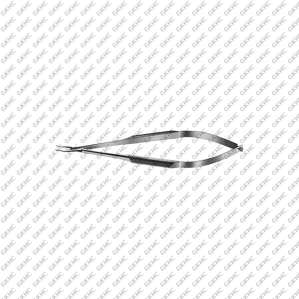 Barraquer Needle Holder 10mm Curved Fine Knurled Handle (GKHC-26189)