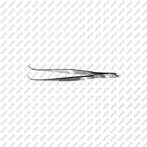 Curved Dressing Forceps With Serrations Delicate (GKHC-25729)