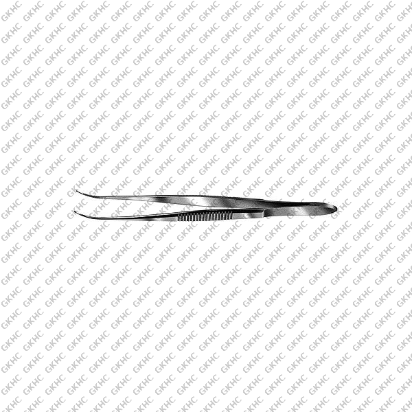 Curved Dressing Forceps With Serrations Heavy (GKHC-25730)