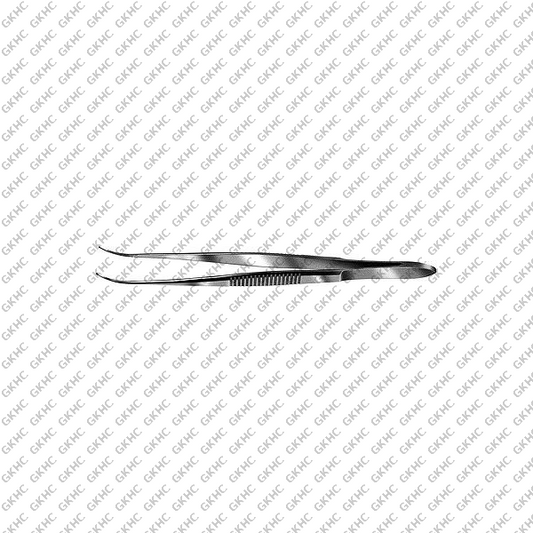 Curved Dressing Forceps With Serrations Heavy (GKHC-25730)