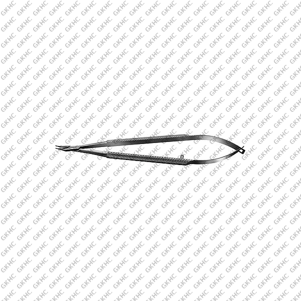 Needle Holder 9mm Curved Fine Long Handle (GKHC-26203)