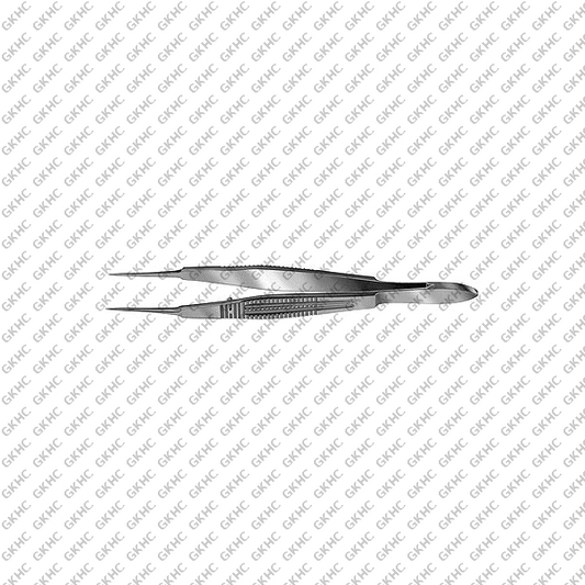 Jeweler Type Forceps Wide Serrated Handle (GKHC-25771)