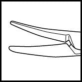 Barraquer Needle Holder 10mm Curved Fine Serrated Handle (E3845)