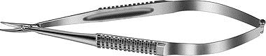 Barraquer Needle Holder 10mm Curved Fine Serrated Handle (E3845)