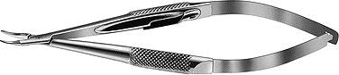 Barraquer Needle Holder 10mm Moderately Curved Fine Locking (E3843)