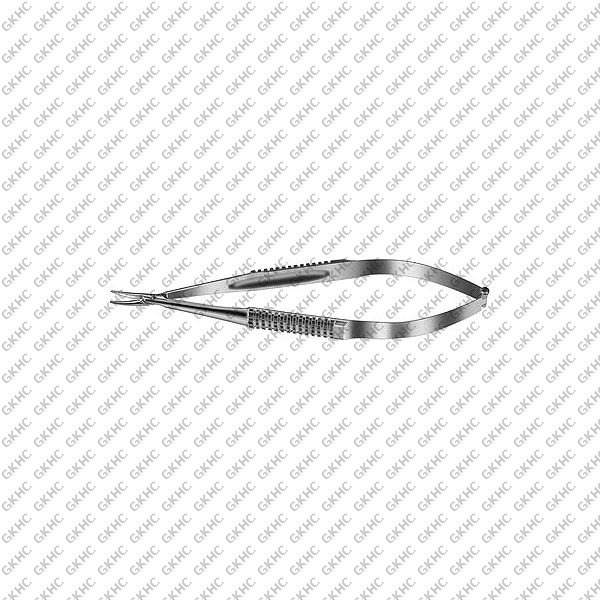 Barraquer Needle Holder 10mm Curved Fine Serrated Handle (GKHC-26190)