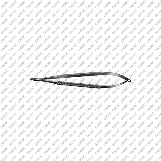 Needle Holder 9mm Curved Fine Long Handle (GKHC-26203)