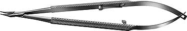 Needle Holder 9mm Curved Fine Long Handle Locking (33-302)