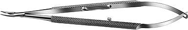 Needle Holder 9mm Curved Medium Long Handle Locking (33-202)