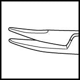 Azar Needle Holder 11mm Curved Fine Locking (E3851)