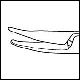 Barraquer Needle Holder 10mm Curved Fine Knurled Handle (E3844)