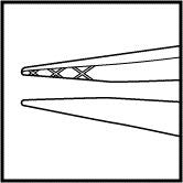 Jeweler Type Forceps Wide Serrated Handle (E1946)