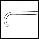 Sinskey Iris and IOL Hook Curved (E0545 M)