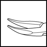Osher Needle Holder 9mm Curved Delicate Locking (E3807 W)