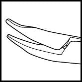 Troutman Needle Holder 9mm Curved Fine Locking (E3839 XWH)